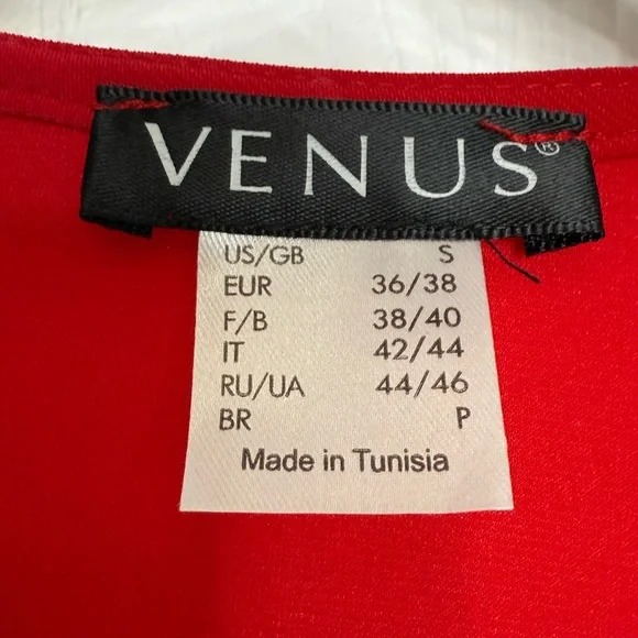 VENUS Vibrant Red & Blue Dress Size Small - Picture 4 of 8